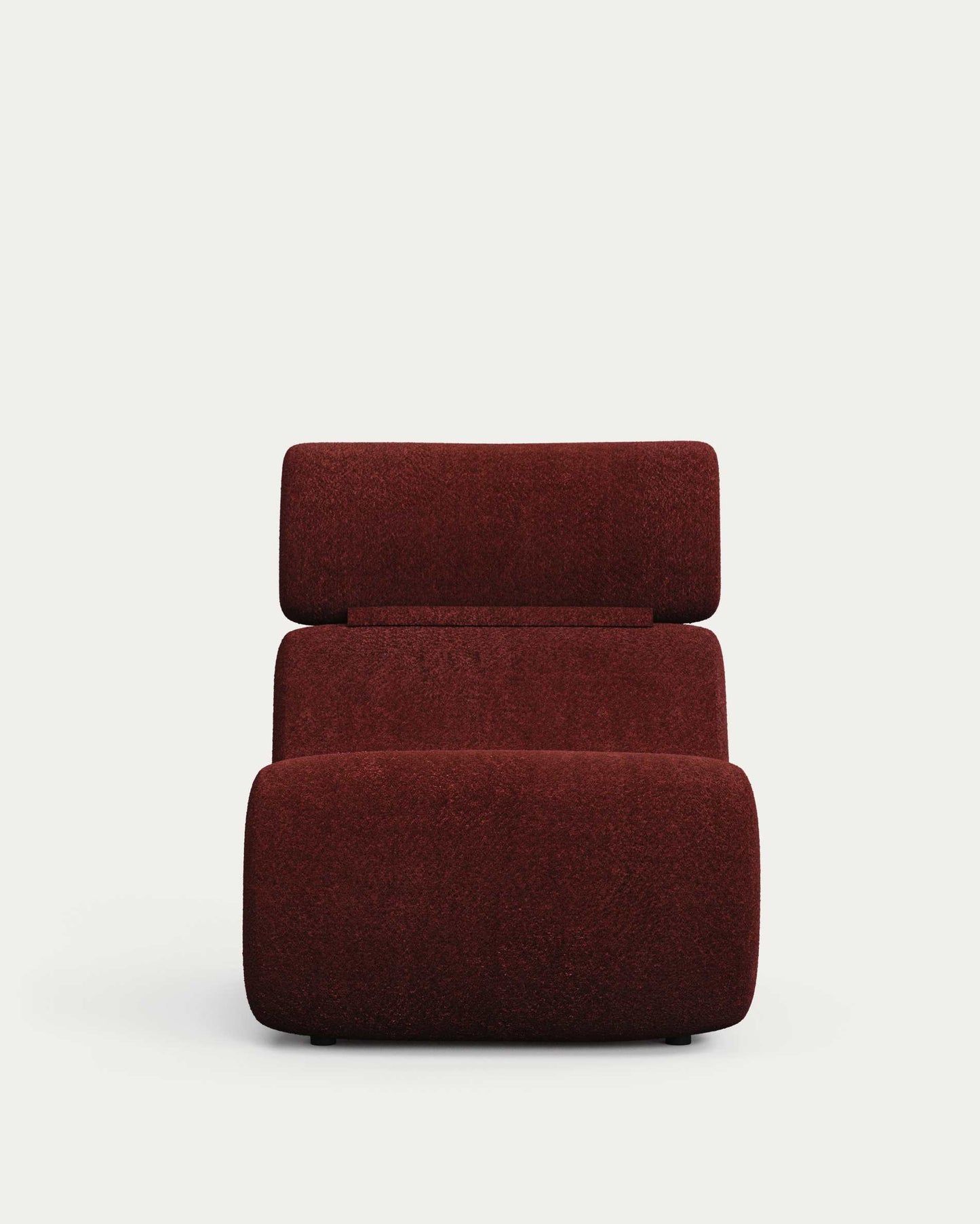 Poltrona Club in shearling bordeaux
