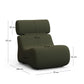 Poltrona Club in shearling verde scuro