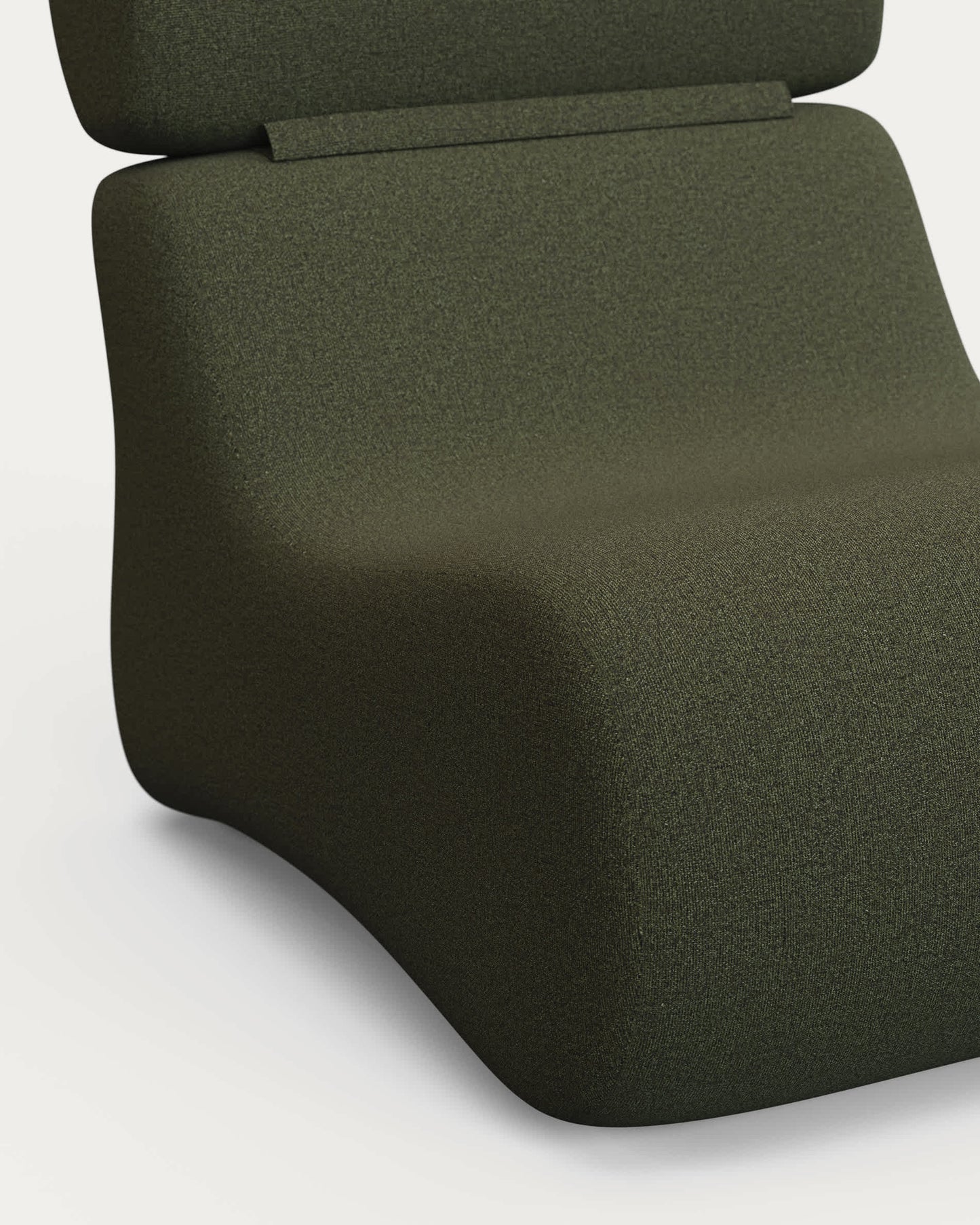 Poltrona Club in shearling verde scuro
