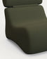Poltrona Club in shearling verde scuro