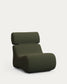 Poltrona Club in shearling verde scuro