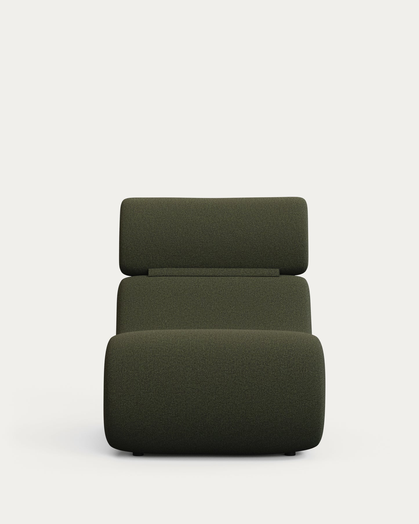Poltrona Club in shearling verde scuro