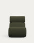 Poltrona Club in shearling verde scuro
