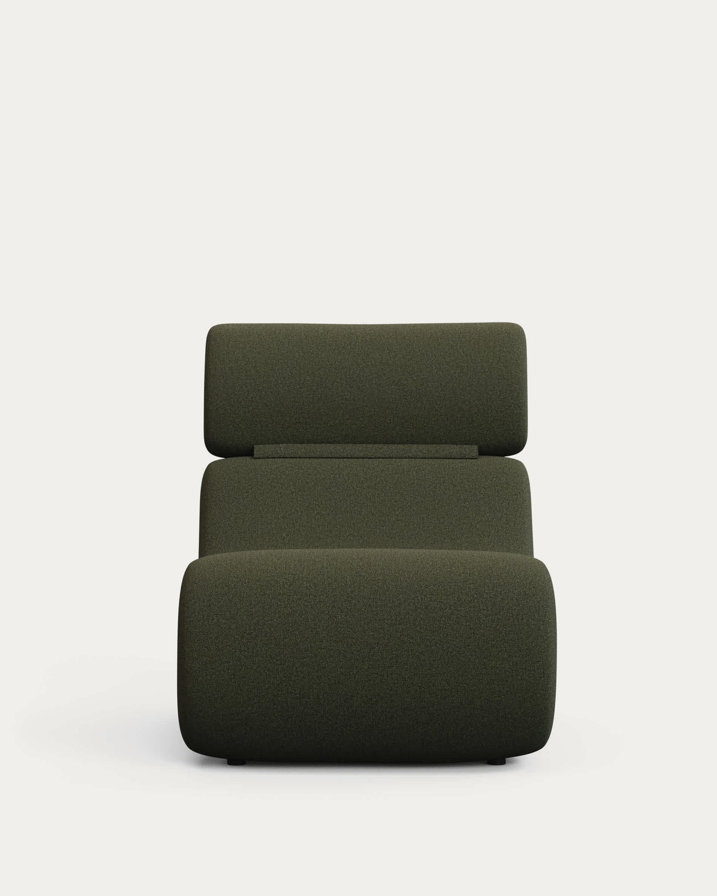 Poltrona Club in shearling verde scuro