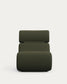 Poltrona Club in shearling verde scuro