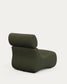 Poltrona Club in shearling verde scuro