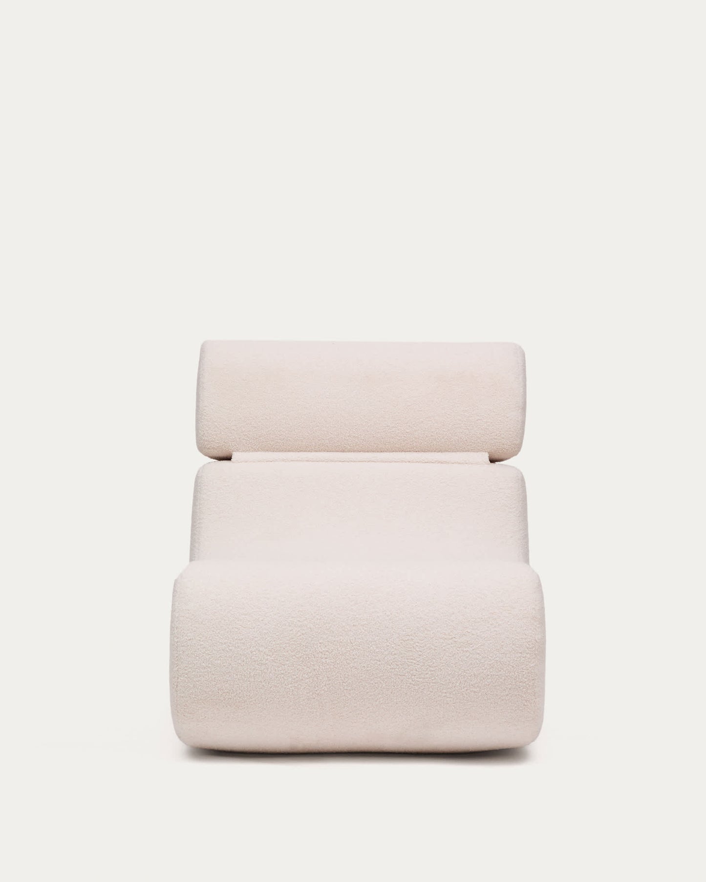 Poltrona Club in shearling écru