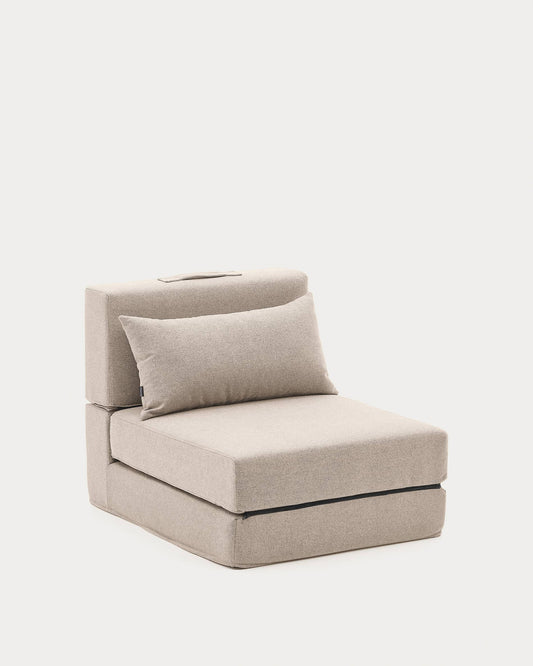 Pouf letto convertibile Arty beige 70 x 89 (200) cm