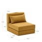 Pouf letto convertibile Arty mostarda70 x 89 (200) cm