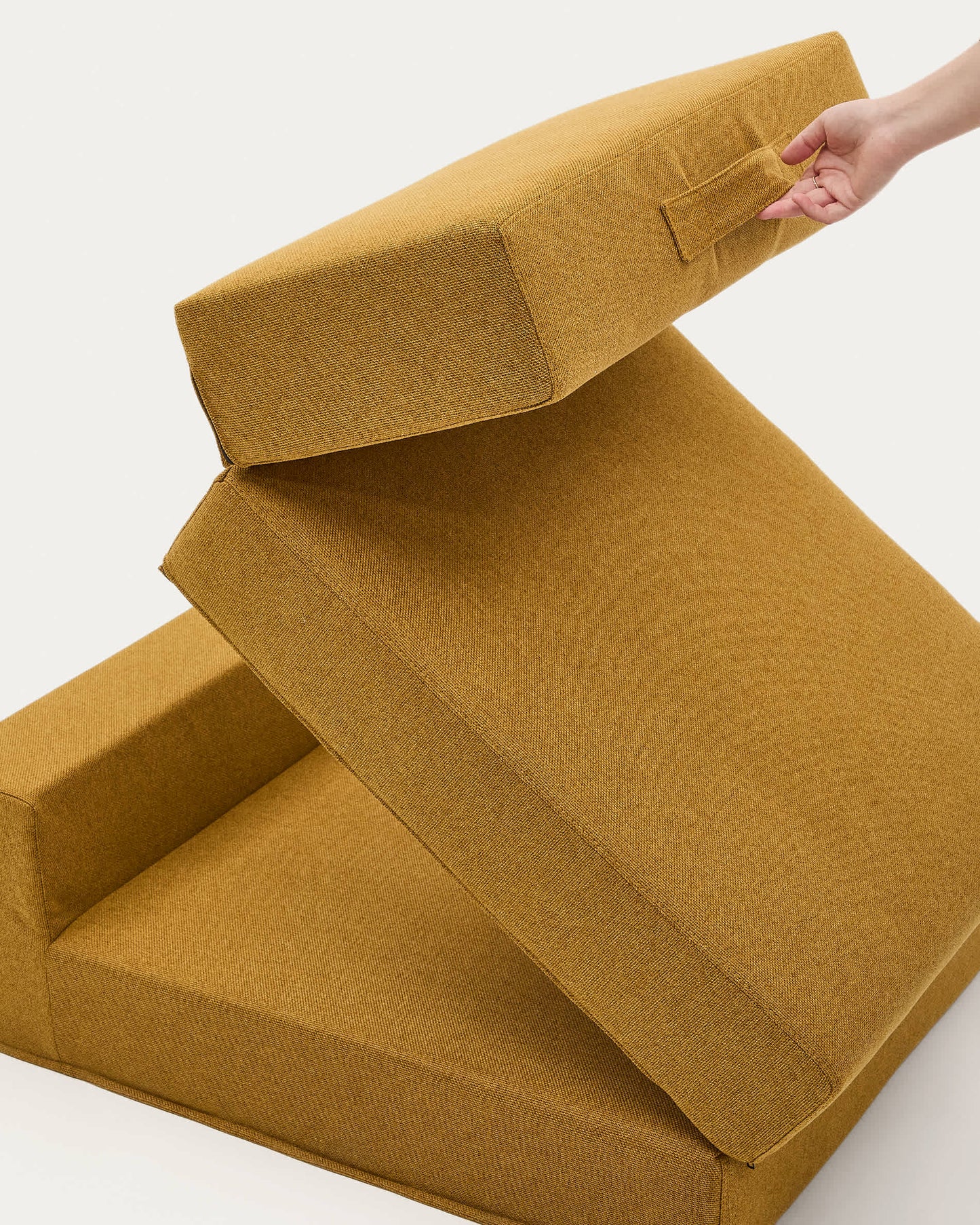 Pouf letto convertibile Arty mostarda 70 x 89 (200) cm