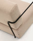 Poltrona Gamer beige e metallo con finitura verniciata nero opaco