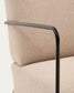 Poltrona Gamer beige e metallo con finitura verniciata nero opaco