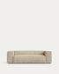 Divano Blok 3 posti in velluto a coste spesso color naturale 240 cm