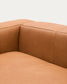 Divano Blok in pelle marrone a 3 posti 240 cm