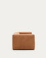 Divano Blok in pelle marrone a 3 posti 240 cm