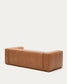 Divano Blok in pelle marrone a 3 posti 240 cm
