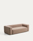 Divano Blok 3 posti in ciniglia marrone 240 cm FSC Mix Credit