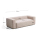 Divano Blok 3 posti in ciniglia beige 240 cm FSC Mix Credit