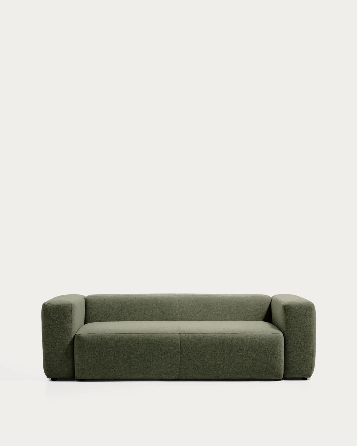 Divano Blok 3 posti in ciniglia verde muschio 240 cm FSC Mix Credit