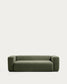 Divano Blok 3 posti in ciniglia verde muschio 240 cm FSC Mix Credit