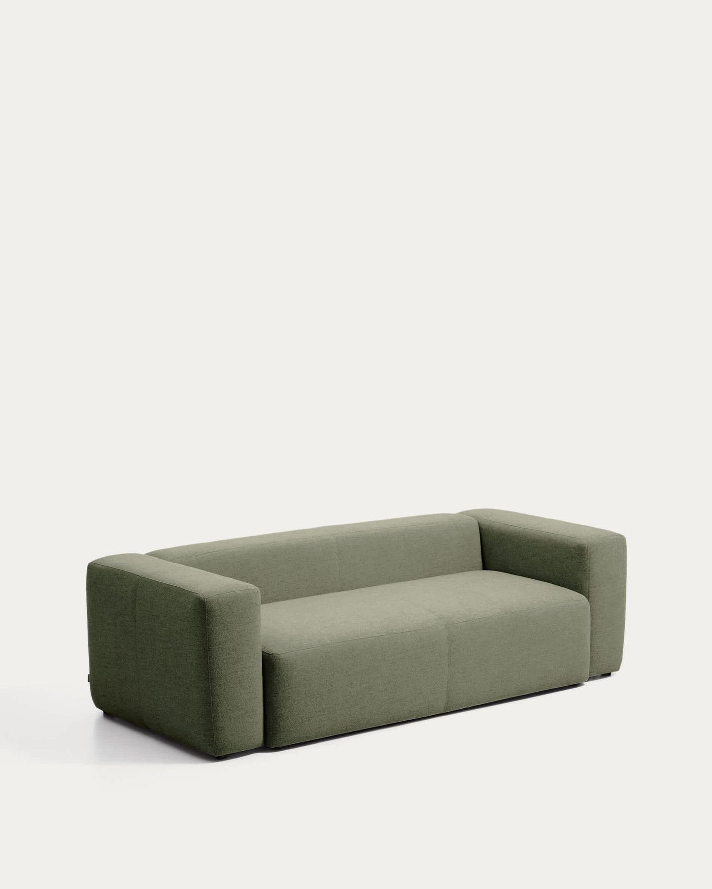 Divano Blok 3 posti in ciniglia verde muschio 240 cm FSC Mix Credit
