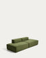 Divano Blok 3 posti in velluto a coste spesso verde 290 cm FSC Mix Credit
