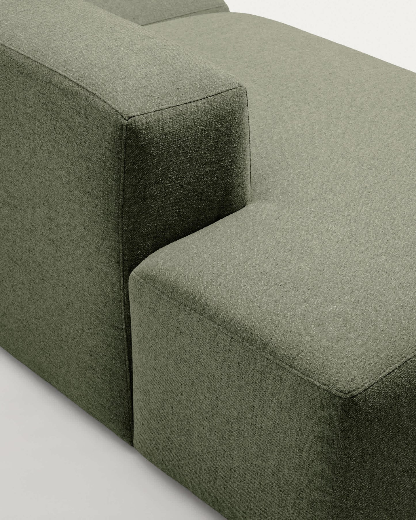Divano Blok 3 posti in ciniglia verde muschio 290 cm FSC Mix Credit