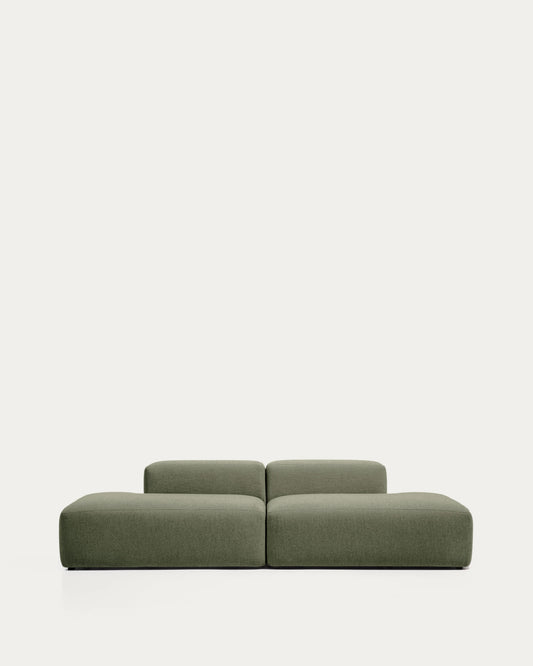 Divano Blok 3 posti in ciniglia verde muschio 290 cm FSC Mix Credit