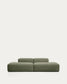 Divano Blok 3 posti in ciniglia verde muschio 290 cm FSC Mix Credit