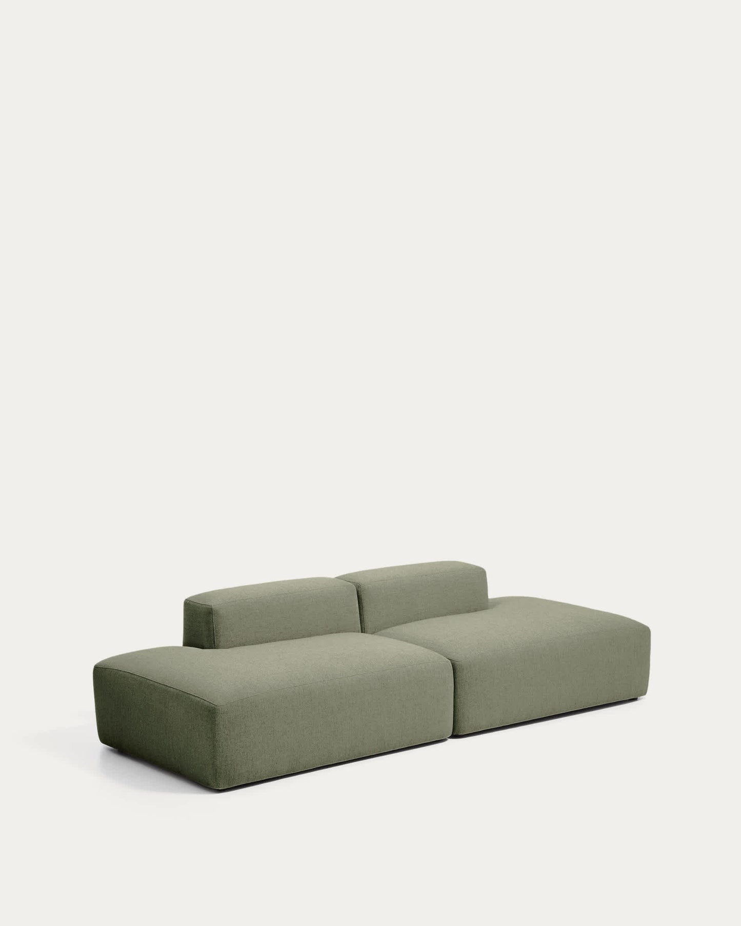 Divano Blok 3 posti in ciniglia verde muschio 290 cm FSC Mix Credit