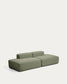 Divano Blok 3 posti in ciniglia verde muschio 290 cm FSC Mix Credit