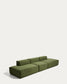 Divano Blok 4 posti in velluto a coste spesso verde 380 cm FSC Mix Credit