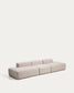 Divano Blok 4 posti in ciniglia beige 380 cm FSC Mix Credit