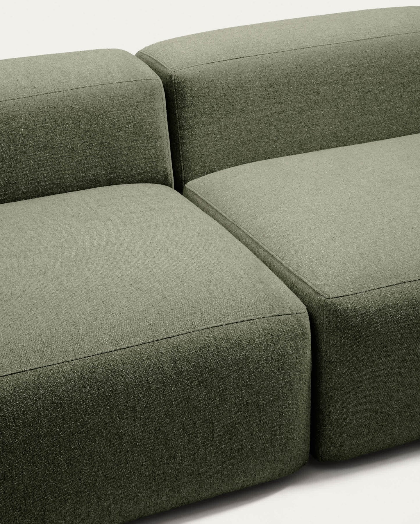 Divano Blok 4 posti in ciniglia verde muschio 380 cm FSC Mix Credit