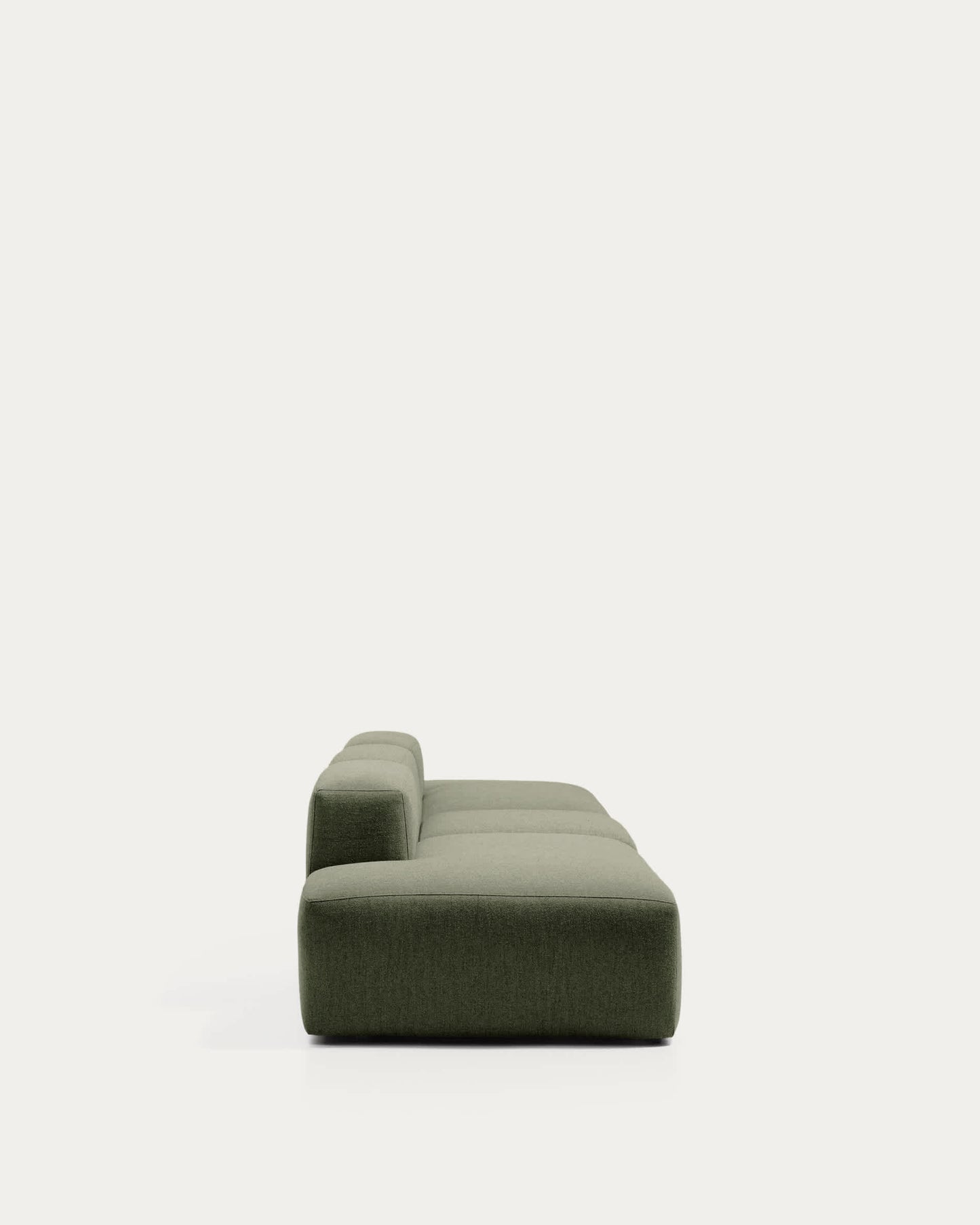 Divano Blok 4 posti in ciniglia verde muschio 380 cm FSC Mix Credit