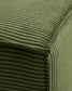 Divano Blok 3 posti con terminale destro in velluto a coste spesso verde 325 cm FSC Mix Credit