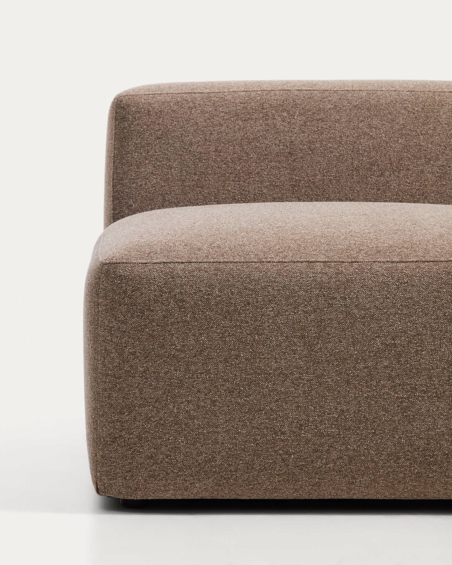 Divano Blok 3 posti con terminale destro in ciniglia marrone 325 cm FSC Mix Credit