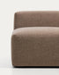 Divano Blok 3 posti con terminale destro in ciniglia marrone 325 cm FSC Mix Credit