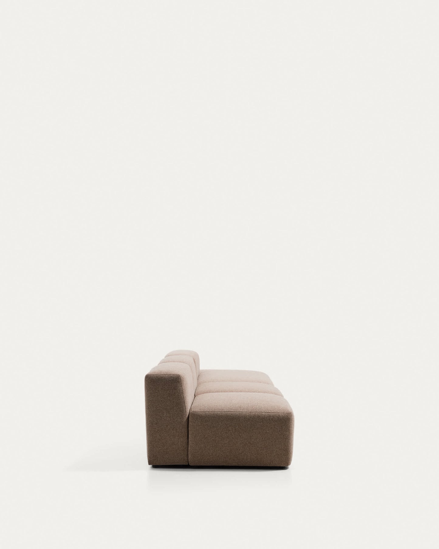 Divano Blok 3 posti con terminale destro in ciniglia marrone 325 cm FSC Mix Credit