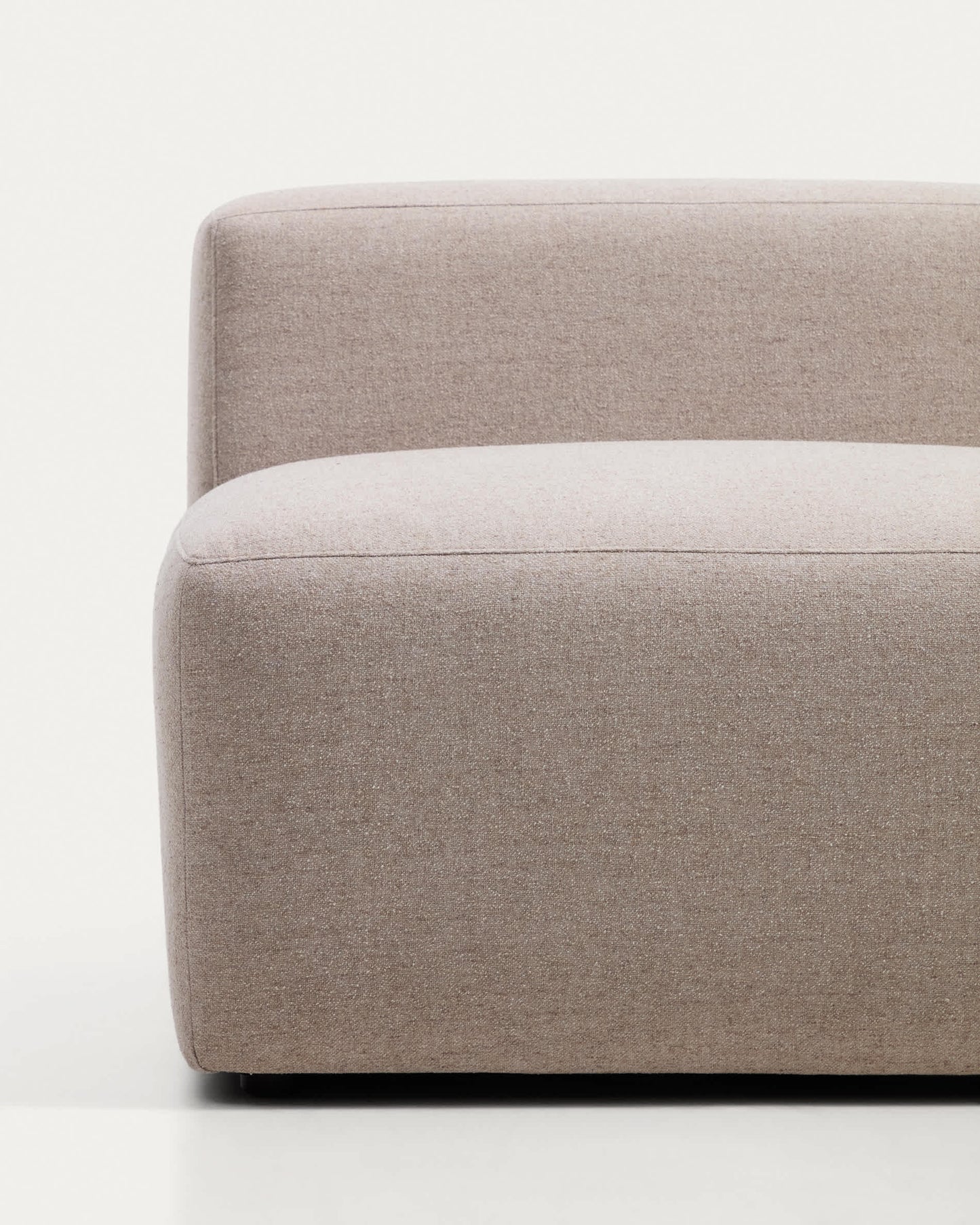Divano Blok 3 posti con terminale destro in ciniglia beige 325 cm FSC Mix Credit