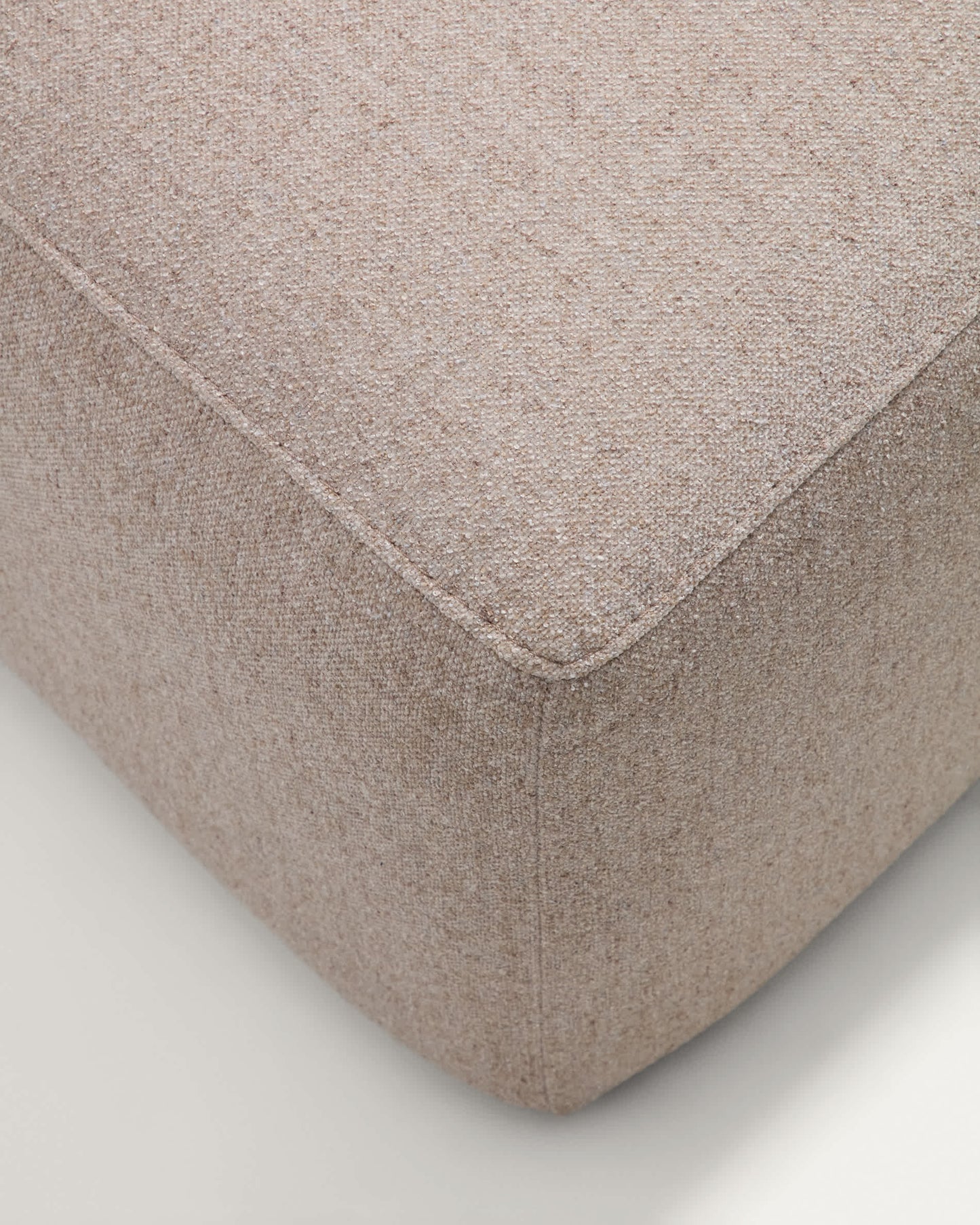 Divano Blok 3 posti con terminale destro in ciniglia beige 325 cm FSC Mix Credit