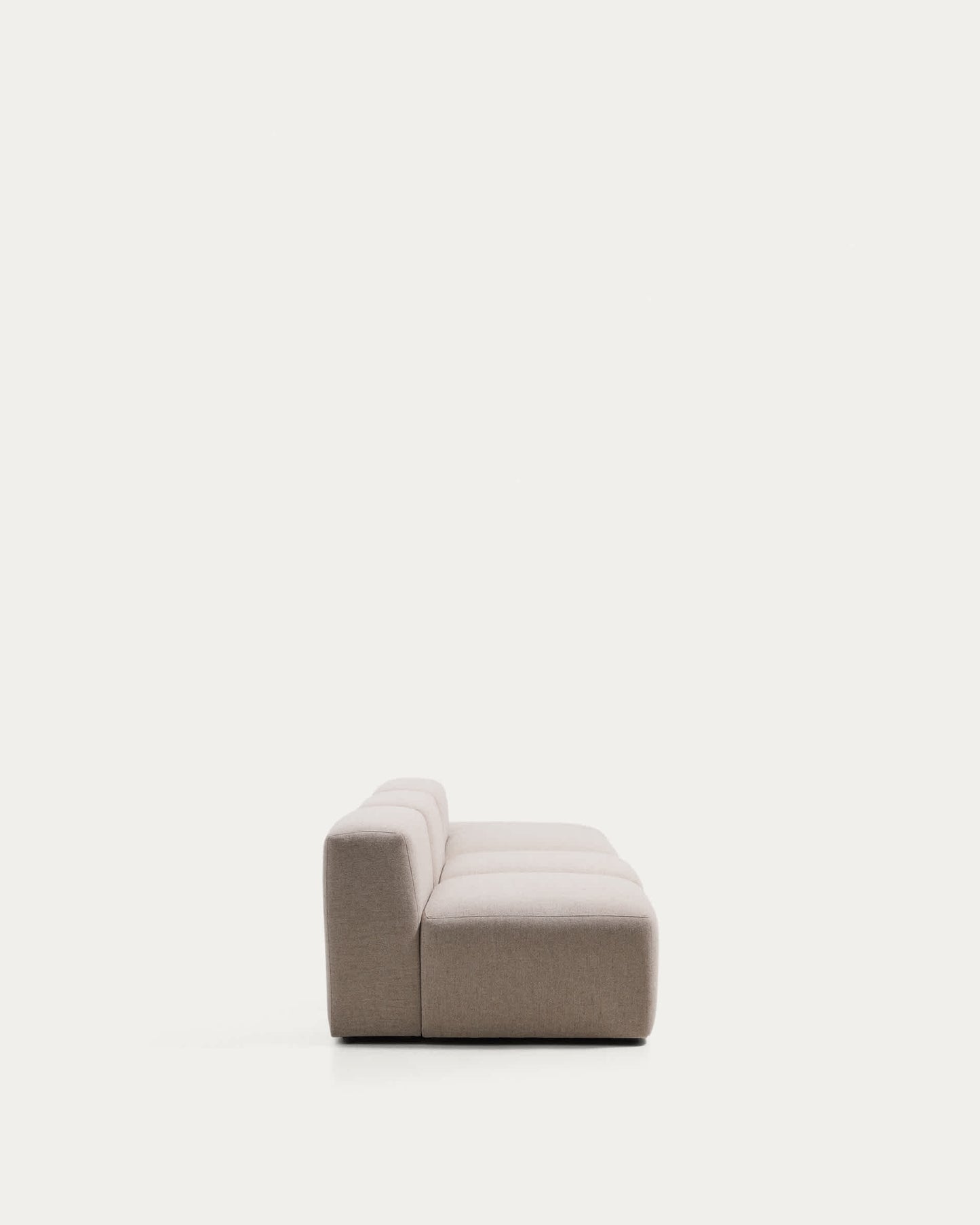 Divano Blok 3 posti con terminale destro in ciniglia beige 325 cm FSC Mix Credit
