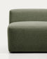 Divano Blok 3 posti con terminale destro in ciniglia verde muschio 325 cm FSC Mix Credit