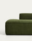 Divano Blok 3 posti con terminale sinistro in velluto a coste spesso verde 325 cm FSC Mix Credit