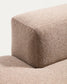 Divano Blok 3 posti con terminale sinistro in ciniglia marrone 325 cm FSC Mix Credit