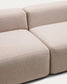 Divano Blok 3 posti con terminale sinistro in ciniglia beige 325 cm FSC Mix Credit