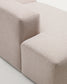 Divano Blok 3 posti con terminale sinistro in ciniglia beige 325 cm FSC Mix Credit