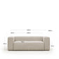 Divano Blok 2 posti beige 210 cm
