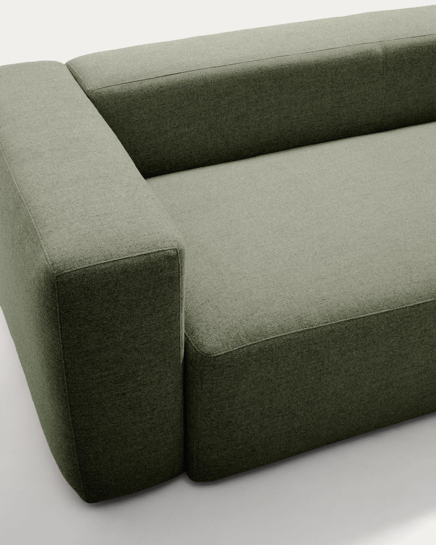 Divano Blok 2 posti in ciniglia verde muschio 210 cm FSC Mix Credit