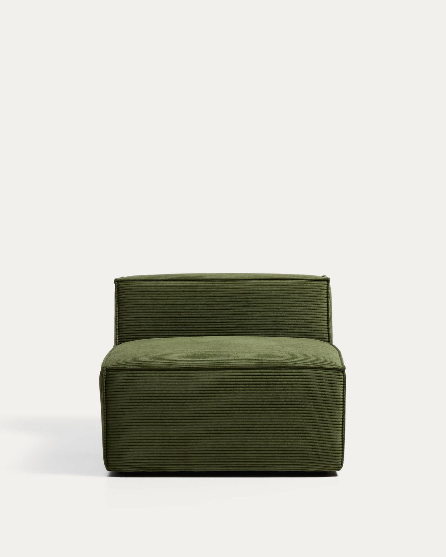 Poltrona Blok in velluto a coste spesso verde 90 cm FSC Mix Credit